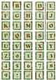 Mint Green Large Gold Swirl Alphabet Embellishment Sheet