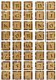 Vintage Tea Large Gold Swirl Alphabet Embellishment Sheet