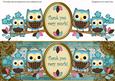 Blue Owls Thank You Large Dl Decoupage Step by Step