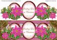 Cerise Poinsettia Sending Love Large Dl Topper