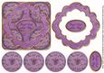 Purple Holly Jingle Bells 3D Rosette Decoupage Topper