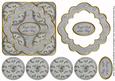 Silver Holly Jingle Bells 3D Rosette Decoupage Topper