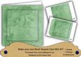 Mint Green Aged Lily Edge 8in DIY Folded Card Mini Kit