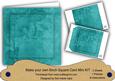 Teal Aged Lily Edge 8in DIY Folded Card Mini Kit