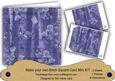 Blue Painted Sweet Peas 8in DIY Folded Card Mini Kit
