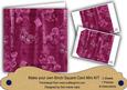 Cerise Painted Sweet Peas 8in DIY Folded Card Mini Kit