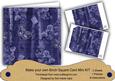Dark Blue Painted Sweet Peas 8in DIY Folded Card Mini Kit