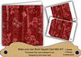 Dark Red Painted Sweet Peas 8in DIY Folded Card Mini Kit