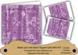 Lilac Painted Sweet Peas 8in DIY Folded Card Mini Kit