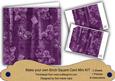 Purple Painted Sweet Peas 8in DIY Folded Card Mini Kit