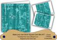 Teal Painted Sweet Peas 8in DIY Folded Card Mini Kit