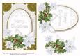Pastel Ice Poinsettia Merry Christmas Oval 7x5in Topper