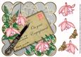 Grey Pink Fushcia on Your Engagement 8in Scallop Topper