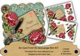 Dpink Roses Teal Happy Anniversary 8in Decoupage Mini Kit