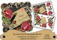 Dpink Roses Black Happy Anniversary 8in Decoupage Mini Kit