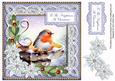 Blue Robin Neighbours at Christmas 8in Sentiment Topper