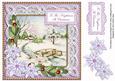 Lilac Snowscene Neighbours at Christmas 8in Sentiment Topper