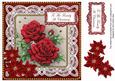 Red Roses Family at Christmas 8in Sentiment Topper