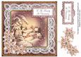 Snowy Village Family at Christmas 8in Sentiment Topper