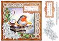 Borange Robin Warmest Husband 8in Sentiment Topper