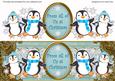 Blue Penguins from All of Us Large Dl Decoupage Topper
