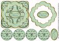 Mint Holly Mum Dad Christmas 3D Rosette Decoupage Topper