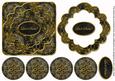 Black Goldflake Let It Snow! 3D Rosette Decoupage Topper