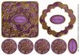 Dpurple Goldflake Let It Snow! 3D Rosette Decoupage Topper