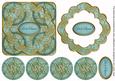 Dteal Goldflake Let It Snow! 3D Rosette Decoupage Topper
