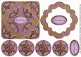 Purple Goldflake Let It Snow! 3D Rosette Decoupage Topper
