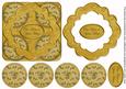 Gold Holly Our House Your House 3D Rosette Deco Topper
