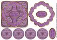 Purple Holly Our House Your House 3D Rosette Deco Topper
