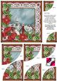 Red Rooftops Poinsettia 6in Duo Corner Stacker