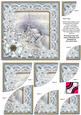 Ice Blue Village Poinsettia 6in Duo Corner Stacker