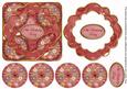 Red Oriental Flower 18th Birthday 3D Rosette Topper