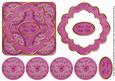 Cerise Holly Silent Night 3D Rosette Decoupage Topper