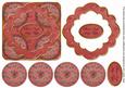 Dark Red Holly Silent Night 3D Rosette Decoupage Topper
