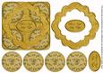 Gold Holly Silent Night 3D Rosette Decoupage Topper