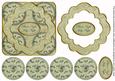 Olive Holly Silent Night 3D Rosette Decoupage Topper