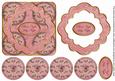 Pink Holly Silent Night 3D Rosette Decoupage Topper