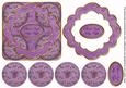 Purple Holly Silent Night 3D Rosette Decoupage Topper