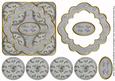 Silver Holly Silent Night 3D Rosette Decoupage Topper