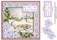 Lilac Snowscene Our House to Your House 8in Sentiment Topper