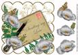 Silver Poppy Sending My Love 8in Decoupage Topper