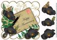 Black Poppy Happy Anniversary Ink Saver 8in Scallop Topper