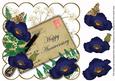 Dblue Poppy Happy Anniversary Inksaver 8in Scallop Topper