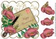 Dpink Poppy Happy Anniversary Ink Saver 8in Scallop Topper