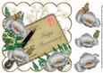 Silver Poppy Happy Anniversary Ink Saver 8in Scallop Topper