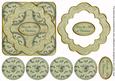Olive Holly Across the Miles 3D Rosette Decoupage Topper