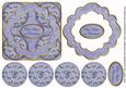 Blue Holly Best Wishes 3D Rosette Decoupage Topper